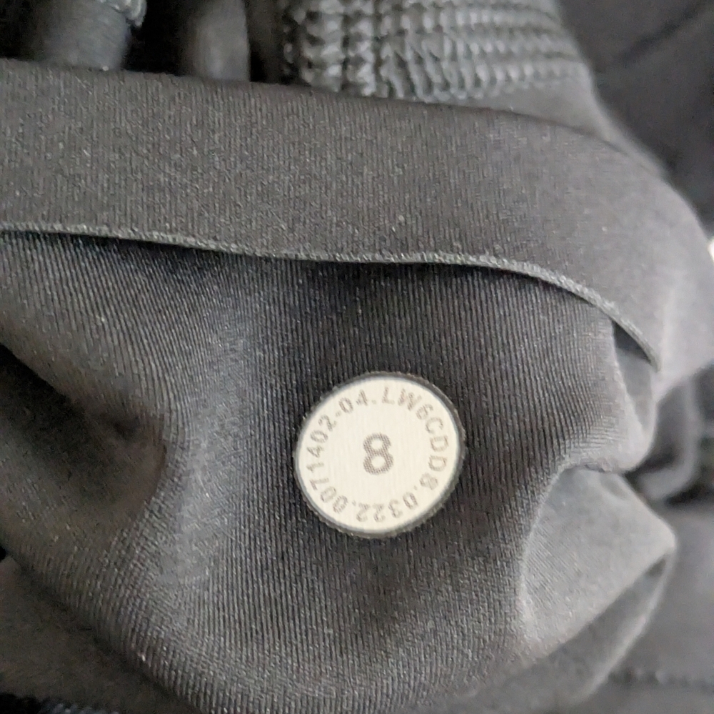 Lululemon Base Pace High Rise Tight 23" Reflective Black Size 8 Nulux Run EUC - Picture 11 of 12